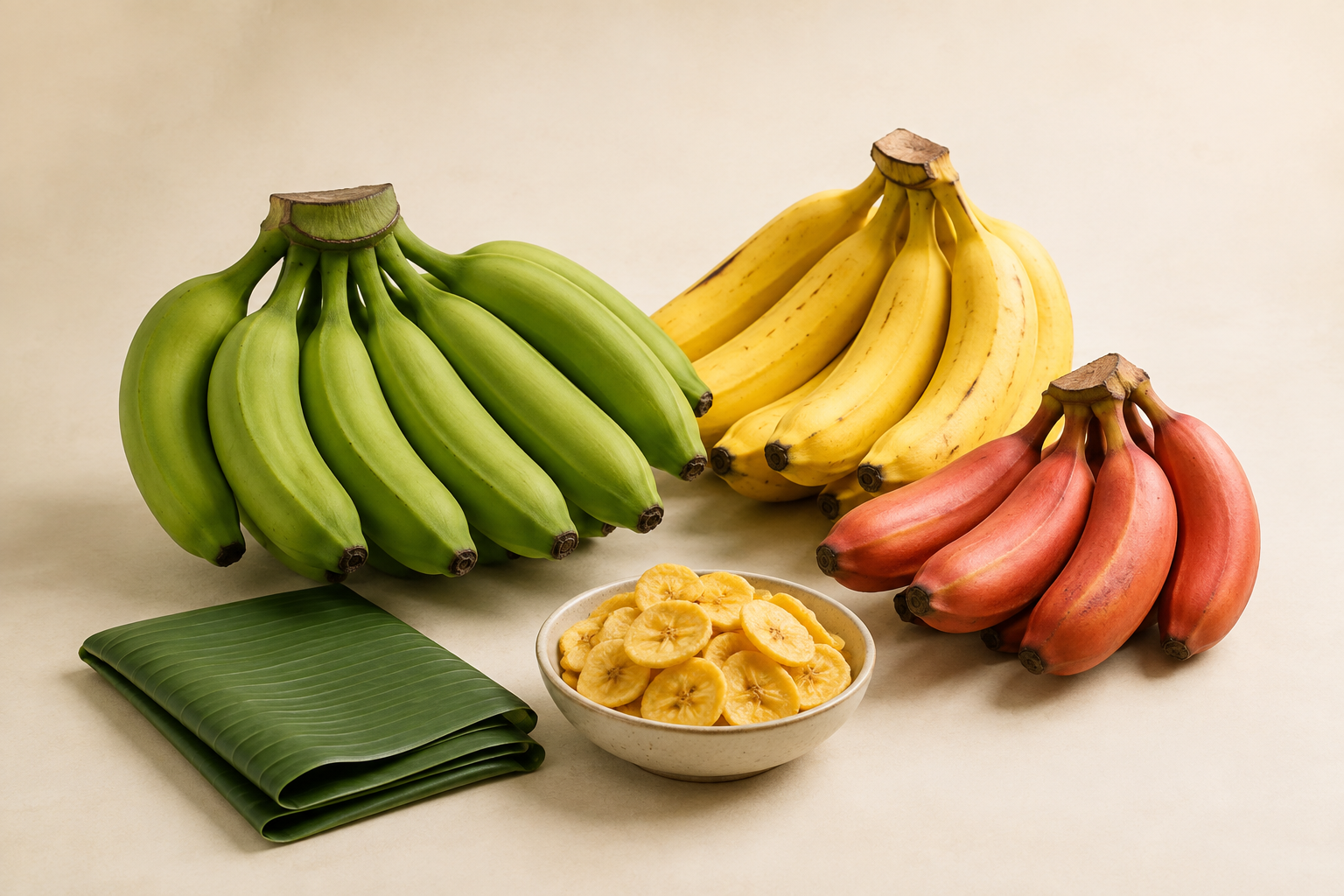 Illustrative banana products product range